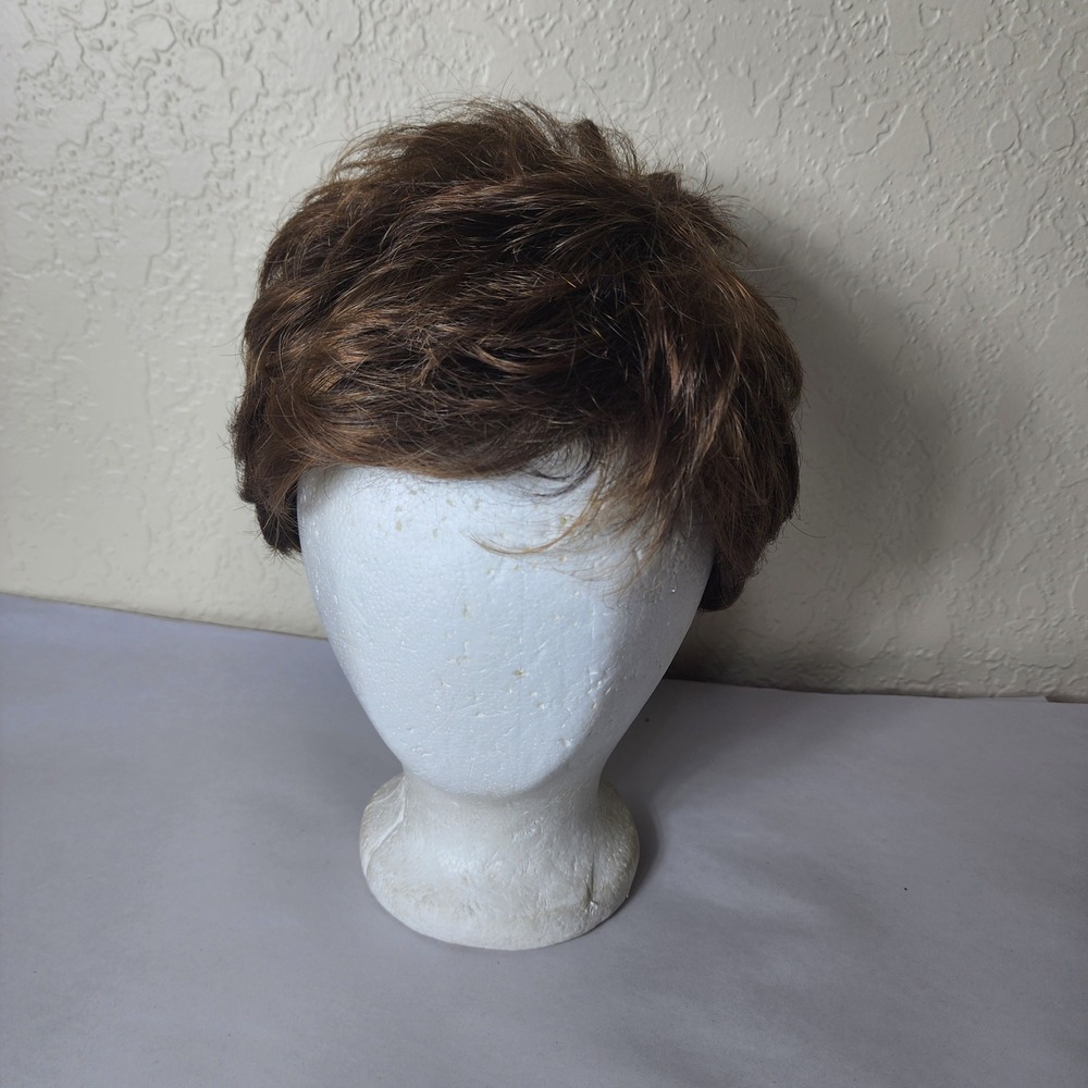 Gabor Flexlite Synthetic Wig Short Layered Pixie Brown Petite Personal Fit Cap